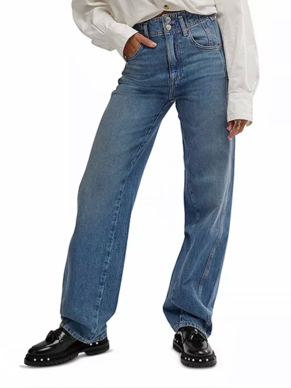 Free People We The Free Aster Straight Leg Jeans in Swarm size 25